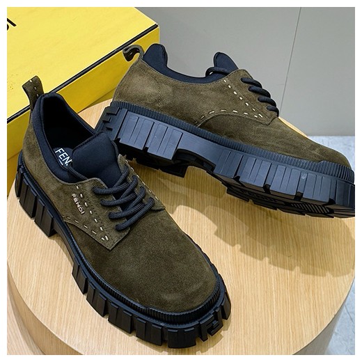 [홍콩명품,FENDI] 펜디 25SS 로고 레더 가죽 워커 구두 (2컬러), SE4869, S2, 명품스니커즈,운동화,구두,로퍼,하이탑,신발