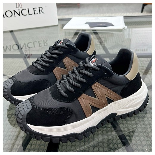 [홍콩명품.MONCLER] 몽클레어 25SS 로고 레더 가죽 스니커즈 운동화 (블랙), SE4902, S2, 명품스니커즈,운동화,구두,로퍼,하이탑,신발