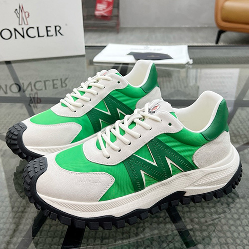 [홍콩명품.MONCLER] 몽클레어 25SS 로고 레더 가죽 스니커즈 운동화 (그린), SE4903, S2, 명품스니커즈,운동화,구두,로퍼,하이탑,신발