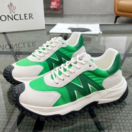 [홍콩명품.MONCLER] 몽클레어 25SS 로고 레더 가죽 스니커즈 운동화 (그린), SE4903, S2, 명품스니커즈,운동화,구두,로퍼,하이탑,신발