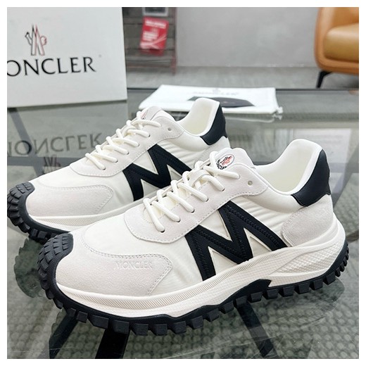 [홍콩명품.MONCLER] 몽클레어 25SS 로고 레더 가죽 스니커즈 운동화 (화이트), SE4905, S2, 명품스니커즈,운동화,구두,로퍼,하이탑,신발