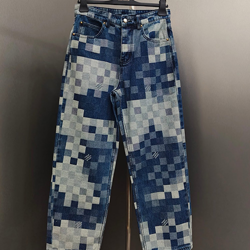 [홍콩명품.LOUIS VUITTON] 루이비통 25SS 로고 다미에 오버핏 데님 팬츠 진 청바지, BM20699, JU, 홍콩명품의류,구매대행,온라인명품