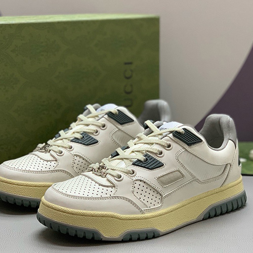 [홍콩명품.Gucci] 구찌 25SS 로고 남여 레더 가죽 로우탑 스니커즈 운동화 (화이트), SE4913, PMD, 명품스니커즈,운동화,구두,로퍼,하이탑,신발