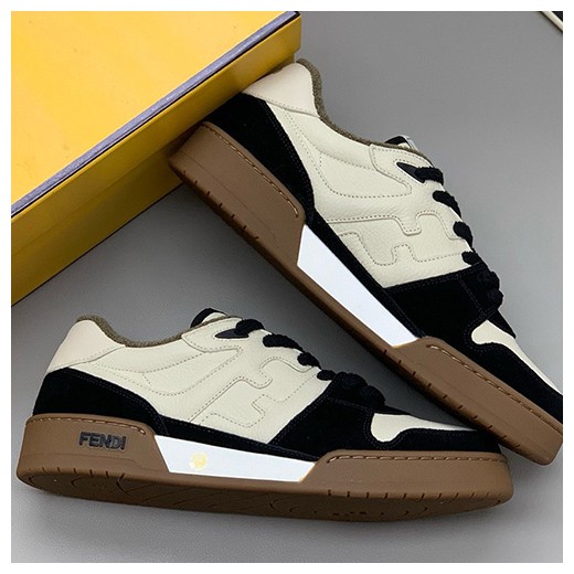 [홍콩명품,FENDI] 펜디 24SS 로고 남여 MATCH 스니커즈 운동화 (블랙-아이보리), SE4915, PMD, 명품스니커즈,운동화,구두,로퍼,하이탑,신발