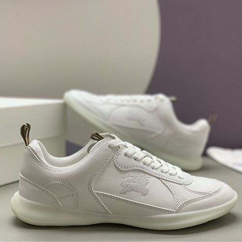 [홍콩명품.Burberry] 버버리 25SS 로고 레더 가죽 스니커즈 운동화 (화이트), SE4917, PMD, 명품스니커즈,운동화,구두,로퍼,하이탑,신발