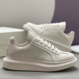 [홍콩명품.McQueen] 알렉산더맥퀸 25SS 로고 남여 레더 가죽 스니커즈 운동화 (화이트), SE4924, PMD, 명품스니커즈,운동화,구두,로퍼,하이탑,신발