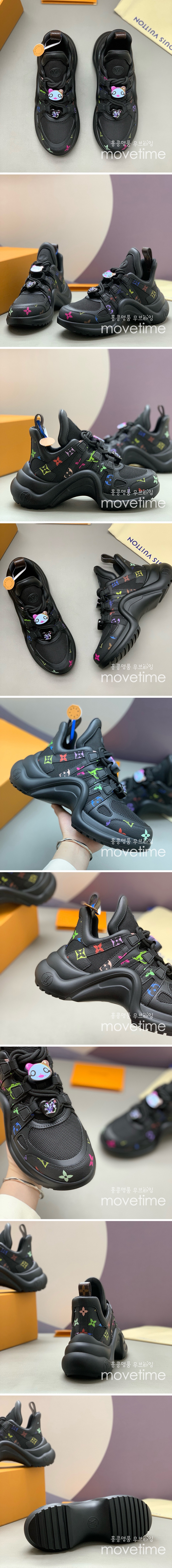 [홍콩명품.LOUIS VUITTON] 루이비통 25SS 로고 여성 모노그램 아치라이트 스니커즈 운동화 (블랙), SE4947, PMD, 명품스니커즈,운동화,구두,로퍼,하이탑,신발