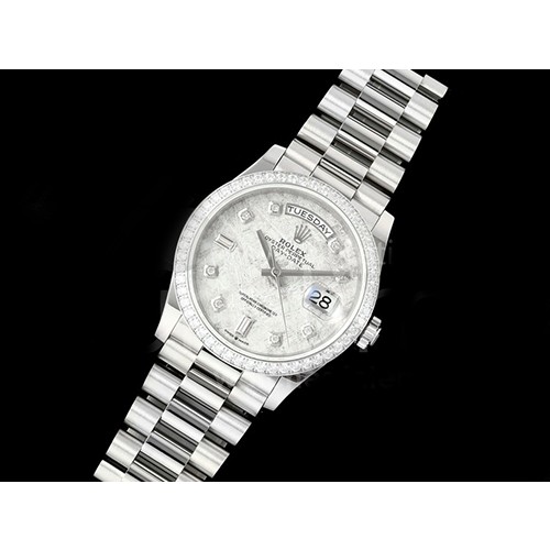 [홍콩명품. ROLEX] 로렉스 데이데이트 36mm 다이아몬드 베젤 운석 다이얼
