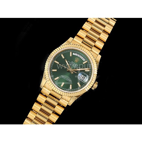 [홍콩명품. ROLEX] 로렉스 롤렉스 데이데이트 36mm 옐로우골드 그린 다이얼