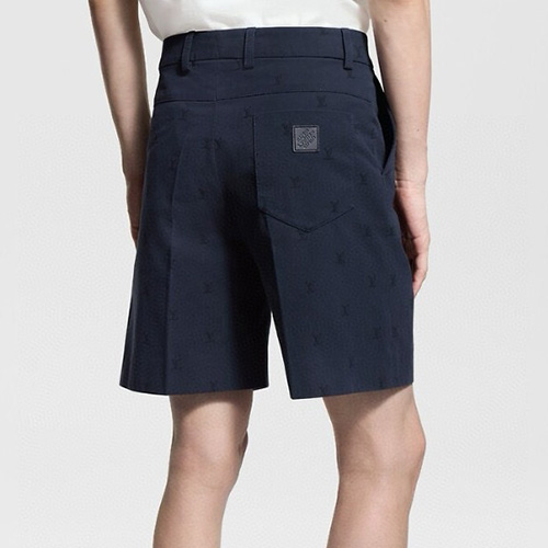 [홍콩명품.LOUIS VUITTON] 루이비통 25SS 로고 패턴 Marque depose 면 쇼츠 반바지 (네이비), BM20907, JU, 홍콩명품의류,구매대행,온라인명품