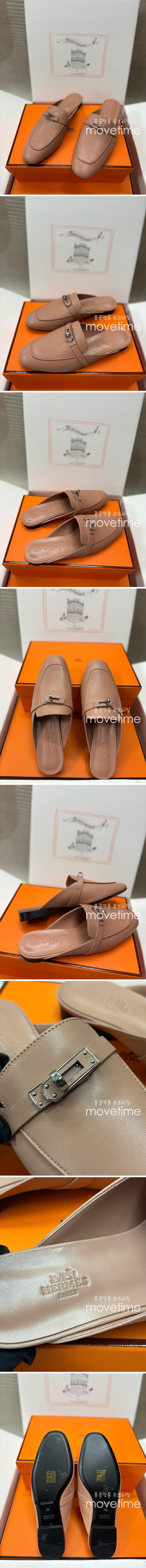 [홍콩명품.Hermes] 에르메스 25SS 로고 여성 레더 가죽 뮬 슬리퍼 (브라운), SE4962, H3, 명품스니커즈,운동화,구두,로퍼,하이탑,신발 상세이미지 2
