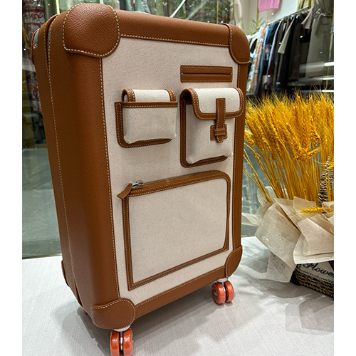 [홍콩명품.Hermes] 에르메스 25SS 로고 CARGO 20사이즈 캐리어 (브라운), CR130, H3, 홍콩명품쇼핑몰,무브타임,악세사리,잡화,생활용품