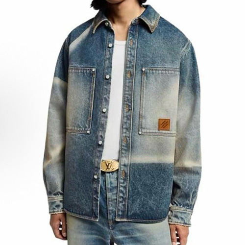[홍콩명품.LOUIS VUITTON] 루이비통 25SS 로고 워싱 데님 남방 셔츠, BM21021, JU, 홍콩명품의류,구매대행,온라인명품