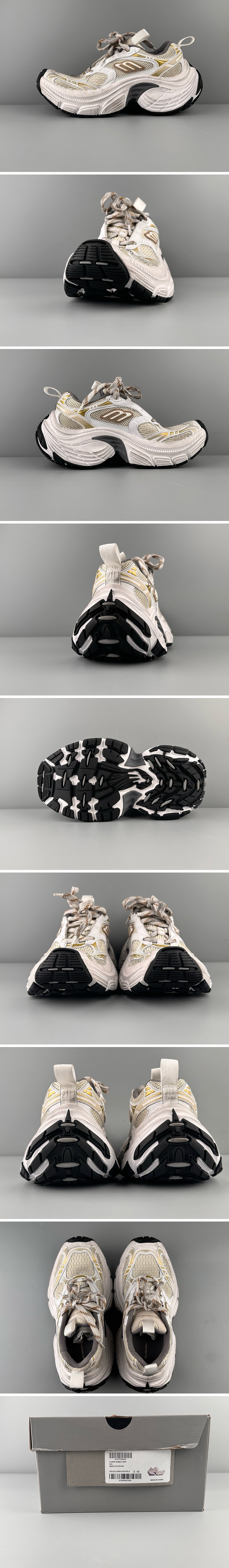 [홍콩명품.BALENCIAGA] 발렌시아가 25SS 로고 남여 6XL 스니커즈 운동화 (화이트-골드), SE4984, S3, 명품스니커즈,운동화,구두,로퍼,하이탑,신발