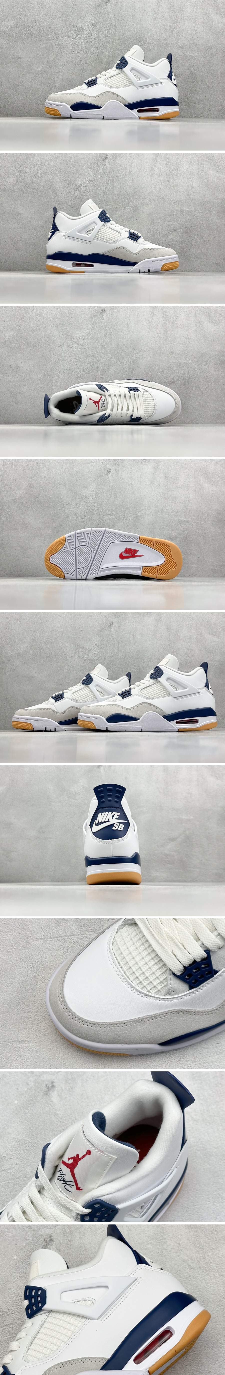 [홍콩명품.NIKE] 나이키 25SS 로고 남여 에어 조던 Nigel Sylvester x AJ4 OG 스니커즈 운동화 (화이트-블루), SE5018, S3, 명품스니커즈,운동화,구두,로퍼,하이탑,신발