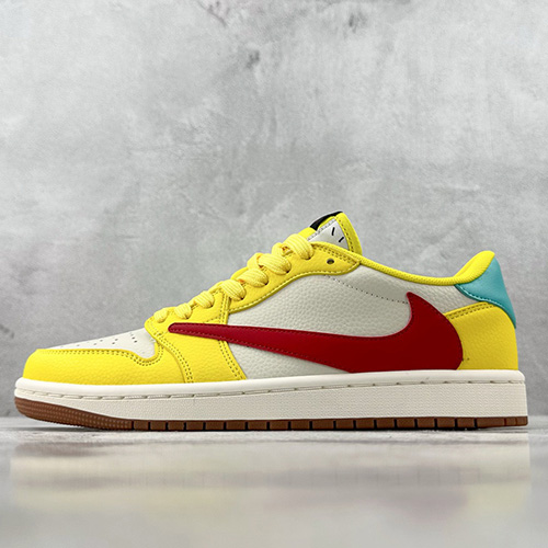 [홍콩명품.NIKE] 나이키 25SS 로고 남여 에어 조던 AJ1 로우탑 스니커즈 운동화 (노랑-레드), SE5027, S3, 명품스니커즈,운동화,구두,로퍼,하이탑,신발