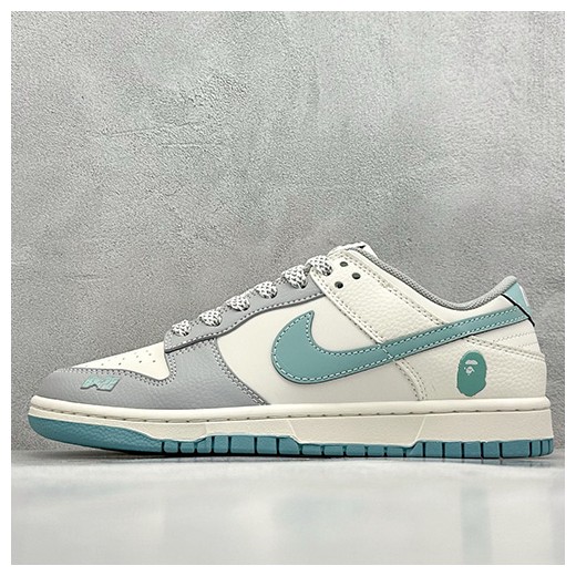 [홍콩명품.NIKE] 나이키 25SS 로고 남여 SB DUNK BAPE 콜라보 로우탑 스니커즈 운동화 (화이트-그레이-스카이블루), SE5035, S3, 명품스니커즈,운동화,구두,로퍼,하이탑,신발