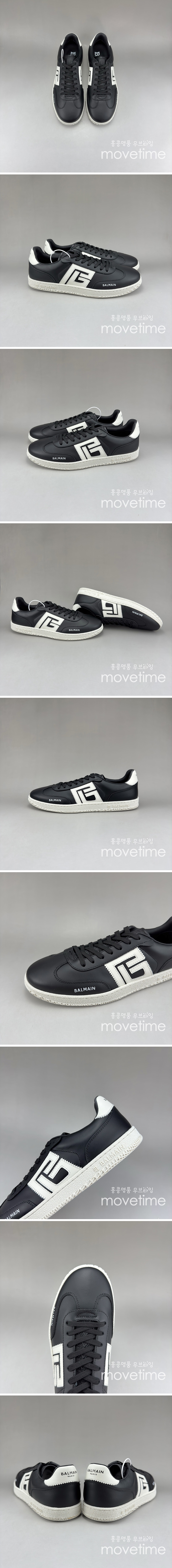 [홍콩명품.BALMAIN] 발망 25SS 로고 레더 가죽 스니커즈 운동화 (블랙), SE5047, S3, 명품스니커즈,운동화,구두,로퍼,하이탑,신발