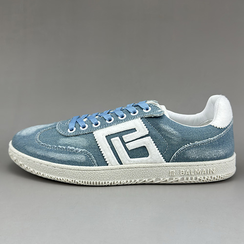 [홍콩명품.BALMAIN] 발망 25SS 로고 데님 스니커즈 운동화 (스카이블루), SE5051, S3, 명품스니커즈,운동화,구두,로퍼,하이탑,신발