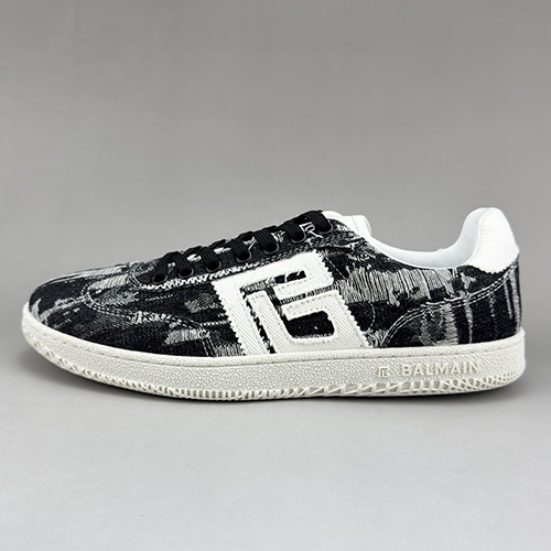 [홍콩명품.BALMAIN] 발망 25SS 로고 데님 스니커즈 운동화 (블랙), SE5052, S3, 명품스니커즈,운동화,구두,로퍼,하이탑,신발