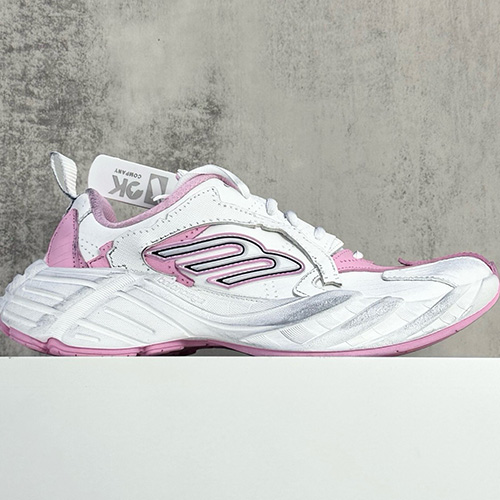 [홍콩명품.BALENCIAGA] 발렌시아가 25SS 로고 여성 레더 가죽 스니커즈 운동화 (화이트-핑크), SE5077, S3, 명품스니커즈,운동화,구두,로퍼,하이탑,신발