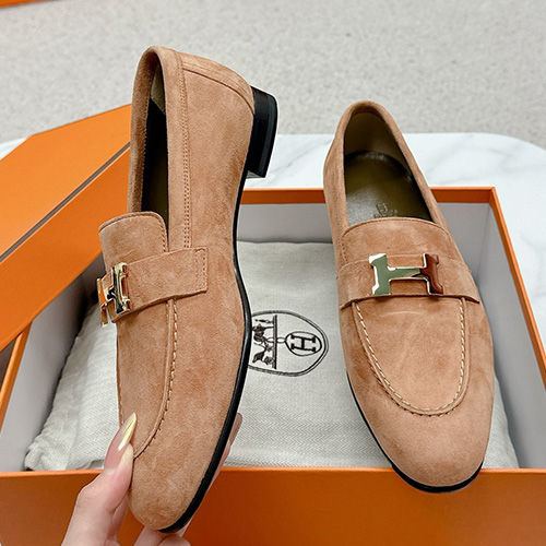 [홍콩명품.Hermes] 에르메스 25SS 로고 여성 레더 가죽 구두 로퍼 (카라멜), SE5080, H3, 명품스니커즈,운동화,구두,로퍼,하이탑,신발