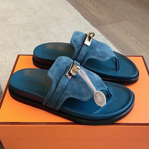 [홍콩명품.Hermes] 에르메스 25SS 로고 여성 ECLAIR 에클레어 샌들 슬리퍼 (블루), SE5101, GHS, 명품스니커즈,운동화,구두,로퍼,하이탑,신발