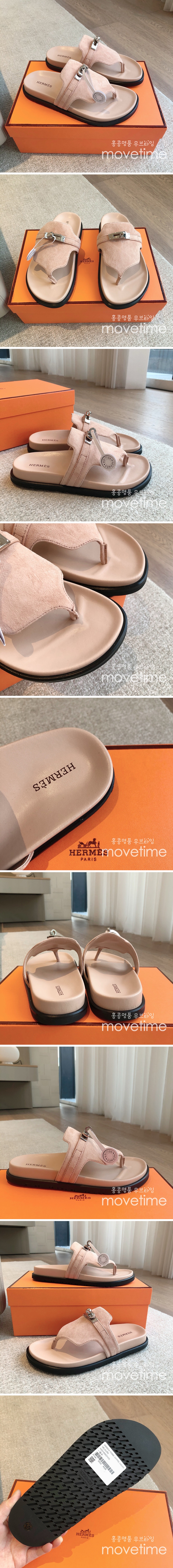 [홍콩명품.Hermes] 에르메스 25SS 로고 여성 ECLAIR 에클레어 샌들 슬리퍼 (핑크), SE5103, GHS, 명품스니커즈,운동화,구두,로퍼,하이탑,신발