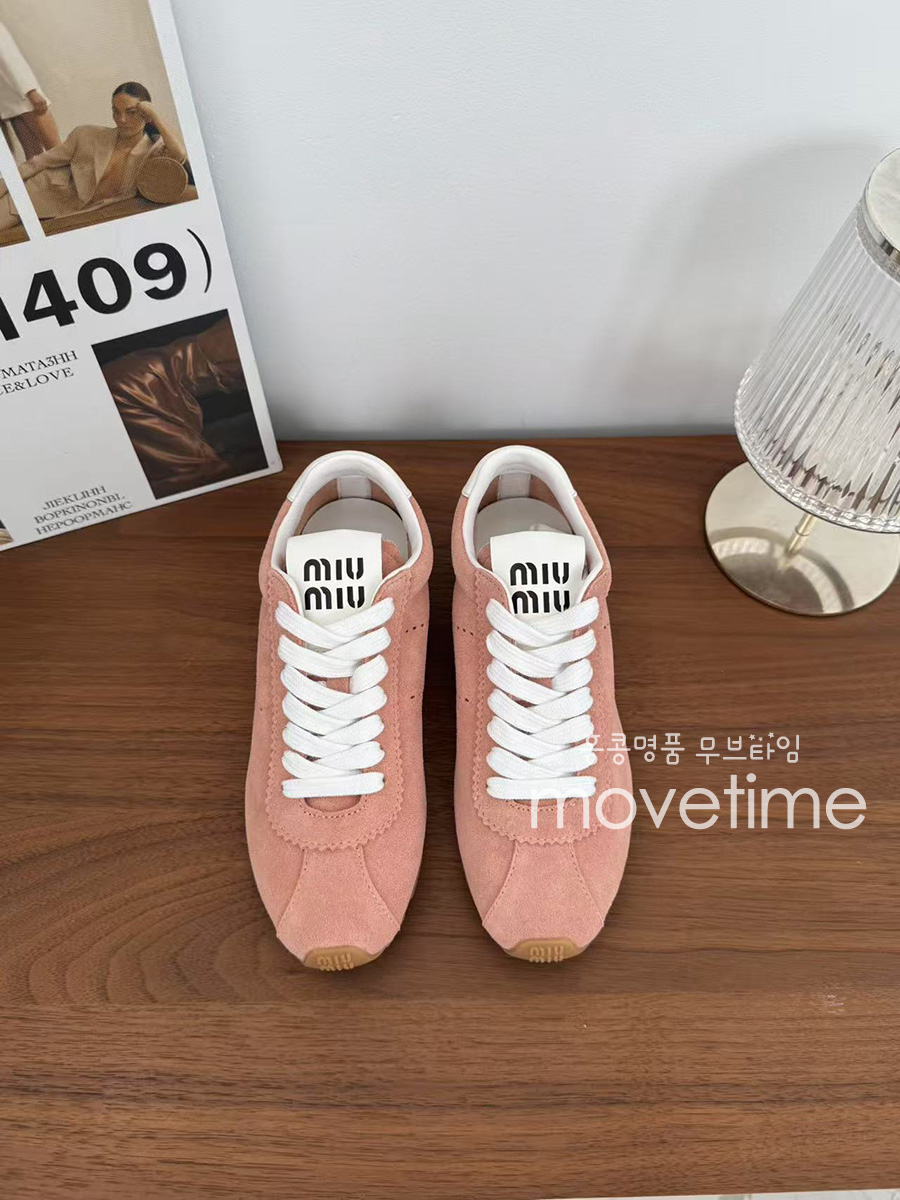 [홍콩명품,MIU MIU] 미우미우 25SS 로고 여성 레더 가죽 스니커즈 운동화 (3컬러), SE5141, S4W, 명품스니커즈,운동화,구두,로퍼,하이탑,신발