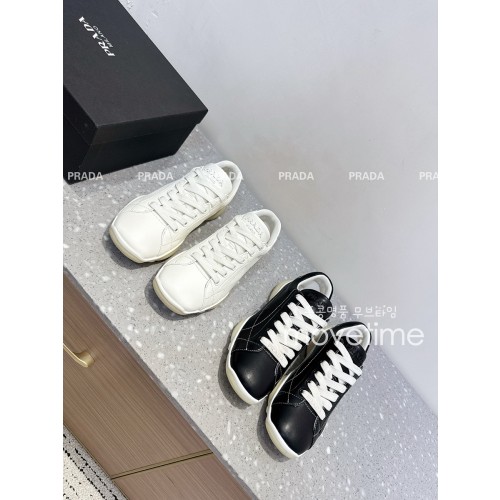 [홍콩명품,PRADA] 프라다 25SS 로고 여성 레더 가죽 스니커즈 운동화 (2컬러), SE5149, S4W, 명품스니커즈,운동화,구두,로퍼,하이탑,신발