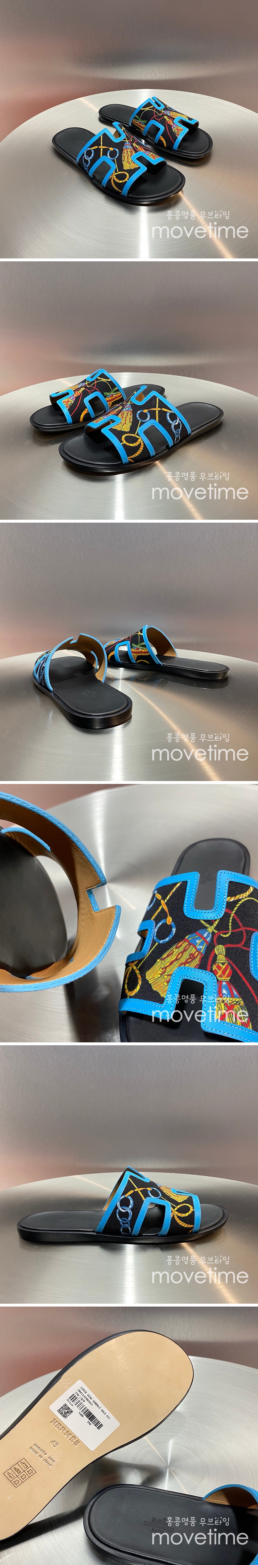 [홍콩명품.Hermes] 에르메스 25SS 로고 그래픽 이즈미르 레더 가죽 슬리퍼 (블랙), SE5201, GHS, 명품스니커즈,운동화,구두,로퍼,하이탑,신발