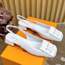 [명품레플리카.LOUIS VUITTON] 루이비통 25SS 로고 여성 레더 가죽 굽 구두 샌들 (2컬러), SE5300, GHS, 명품스니커즈,운동화,구두,로퍼,하이탑,신발