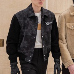 [홍콩명품.LOUIS VUITTON] 루이비통 25SS 로고 다미에 카라 봄버 자켓 1AHBUX (블랙), BM21267, JU, 홍콩명품의류,구매대행,온라인명품