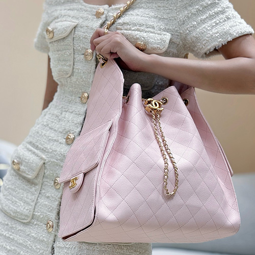 [홍콩명품.CHANEL] 샤넬 25SS 로고 퀄팅 레더 가죽 25bag 크로스백 (핑크), BGM4827, BDA, 홍콩명품가방,명품쇼핑몰,크로스백,핸드백,구매대행