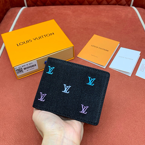[홍콩명품.LOUIS VUITTON] 루이비통 25SS 로고 멀티플 월릿 LV 블라손 데님 남성 반지갑 M13964, BGM4873, BDA, 명품지갑,무브타임쇼핑몰,홍콩명품,사이트,명품쇼핑몰