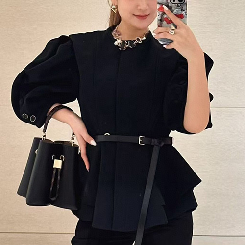 [홍콩명품.LOUIS VUITTON] 루이비통 25SS 로고 여성 블라우스 자켓 (블랙), BM21355, TBG, 명품레플리카,미러급,온라인쇼핑몰사이트