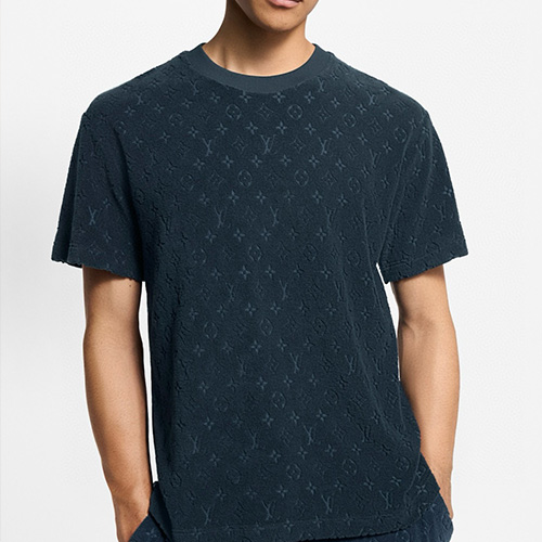 [홍콩명품.LOUIS VUITTON] 루이비통 25SS 로고 모노그램 울 반팔 티셔츠 (블루), BM21421, JU, 명품레플리카,미러급,온라인쇼핑몰사이트