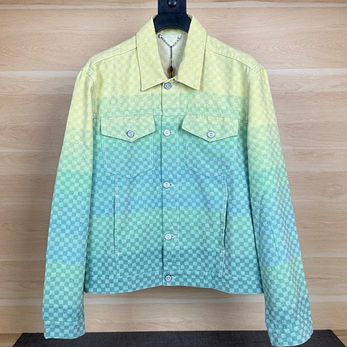 [홍콩명품.LOUIS VUITTON] 루이비통 25SS 로고 디미에 컬러플 데님 카라 자켓, BM21453, JU, 명품레플리카,미러급,온라인쇼핑몰사이트