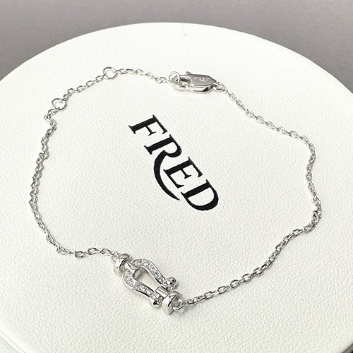 [홍콩명품.FRED] 프레드 25SS 로고 925실버 19cm 팔찌, ET3060, BUBU, 홍콩명품의류,구매대행,온라인명품
