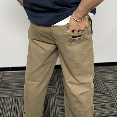 [홍콩명품,PRADA] 프라다 25SS 삼각로고 데님 팬츠 진 청바지 (브라운), BM21673, KK, 레플리카의류,미러급사이트