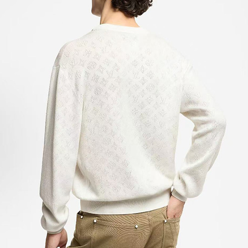 [홍콩명품.LOUIS VUITTON] 루이비통 25SS 로고 모노그램 니트 스웨터 (화이트), BM21679, KK, 레플리카의류,미러급사이트