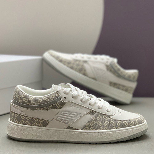 [홍콩명품.GIVENCHY] 지방시 25SS 로고 로우탑 스니커즈 운동화 (화이트-그레이), SE5337, PMD, 명품스니커즈,운동화,구두,로퍼,하이탑,신발