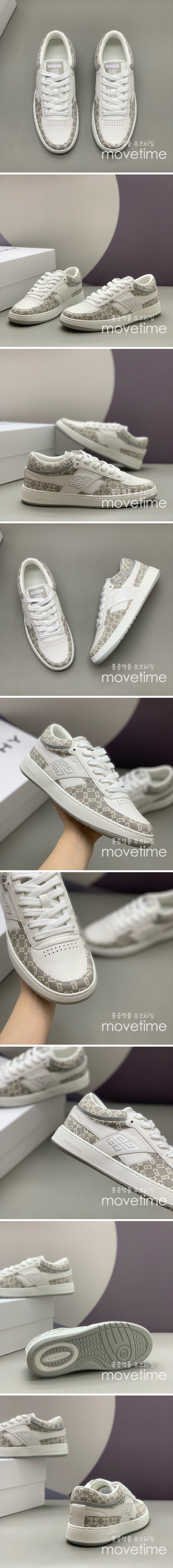 [홍콩명품.GIVENCHY] 지방시 25SS 로고 로우탑 스니커즈 운동화 (화이트-그레이), SE5337, PMD, 명품스니커즈,운동화,구두,로퍼,하이탑,신발