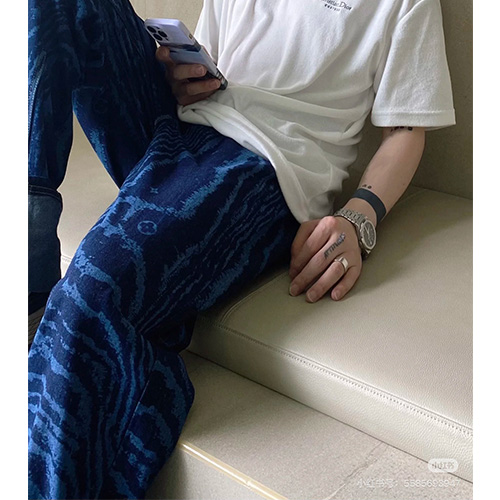 [홍콩명품.LOUIS VUITTON] 루이비통 25SS 로고 패턴 데님 팬츠 진 청바지, BM21706, JL, 레플리카의류,미러급사이트