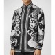 [홍콩명품.VERSACE] 베르사체 25SS 로고 패턴 남방 셔츠 (블랙), BM21739, SAM, 레플리카의류,미러급사이트