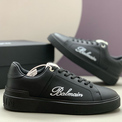 [홍콩명품.BALMAIN] 발망 25SS 로고 레더 가죽 스니커즈 운동화 (블랙), SE5351, PMD, 명품스니커즈,운동화,구두,로퍼,하이탑,신발
