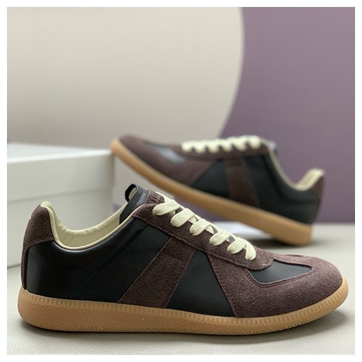 [홍콩명품.Maison Margiela] 메종마르지엘라 25SS 로고 남여 레더 가죽 스니커즈 운동화 (브라운), SE5354, PMD, 명품스니커즈,운동화,구두,로퍼,하이탑,신발
