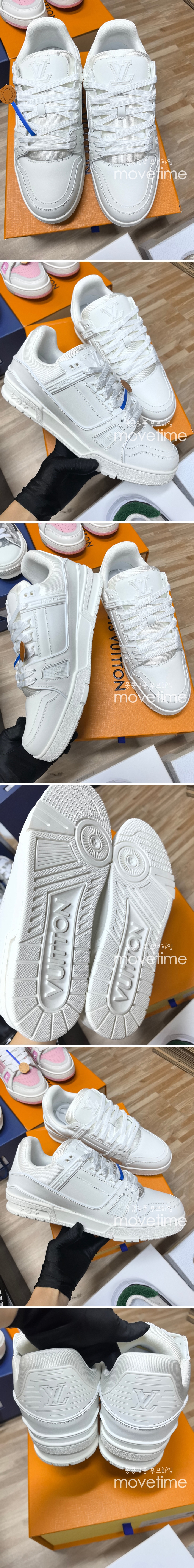 [홍콩명품.LOUIS VUITTON] 루이비통 25SS 로고 모노그램 트레이너 스니커즈 운동화 (화이트), SE5368, ALW, 명품스니커즈,운동화,구두,로퍼,하이탑,신발