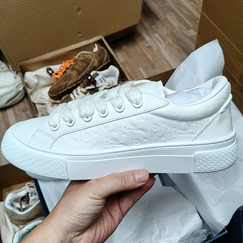 [홍콩명품,Christian Dior] 디올 25SS 로고 오블리크 레더 가죽 스니커즈 운동화 (화이트), SE5370, ALW, 명품스니커즈,운동화,구두,로퍼,하이탑,신발