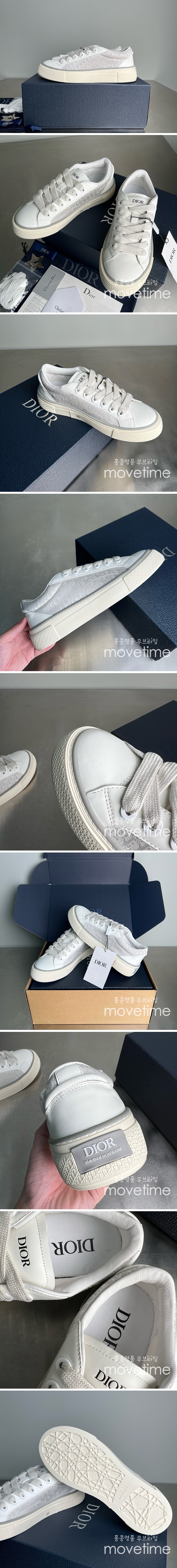 [홍콩명품,Christian Dior] 디올 25SS 로고 오블리크 레더 가죽 스니커즈 운동화 (화이트), SE5371, ALW, 명품스니커즈,운동화,구두,로퍼,하이탑,신발